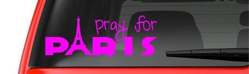 Vinyl decal pray for - decal:,