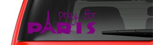 Vinyl decal pray for - pray, paris