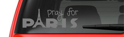 Vinyl decal pray for - decal:, paris
