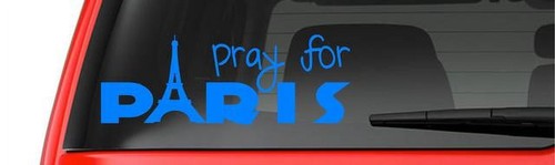 Vinyl decal pray for paris - decal:,